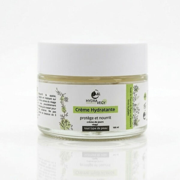 Pot de Crème Hydratante Hydra'Vegy Biothala, crème de jour visage 100 ml