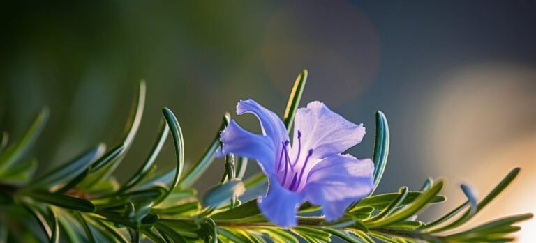 Brin de romarin en fleur