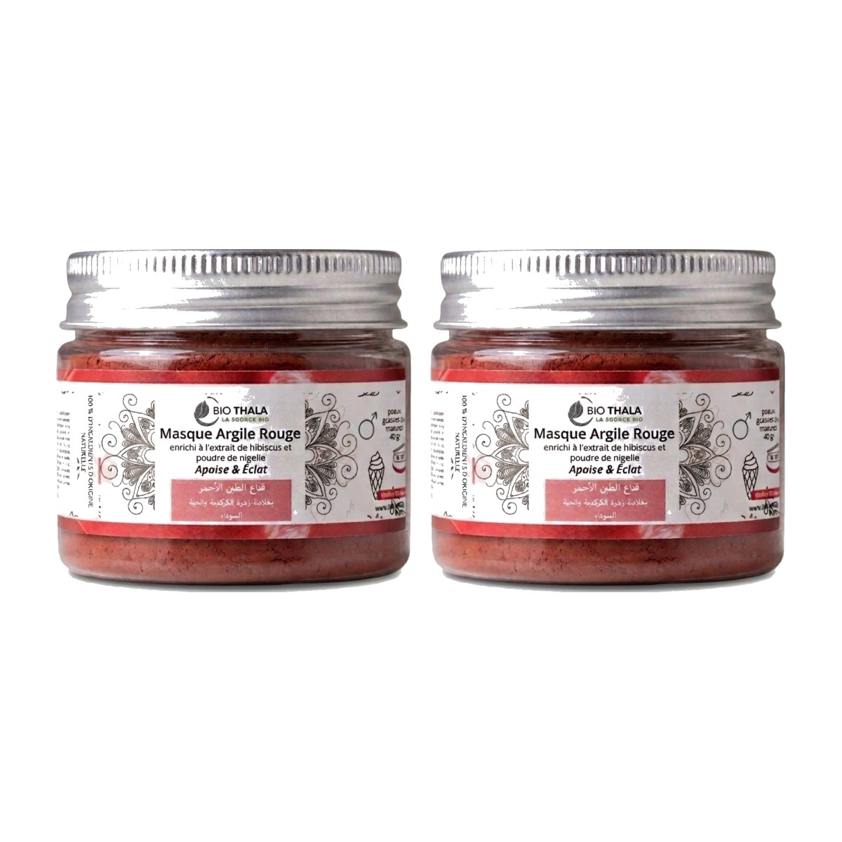 Duo Masque Argile Rouge 30 ml