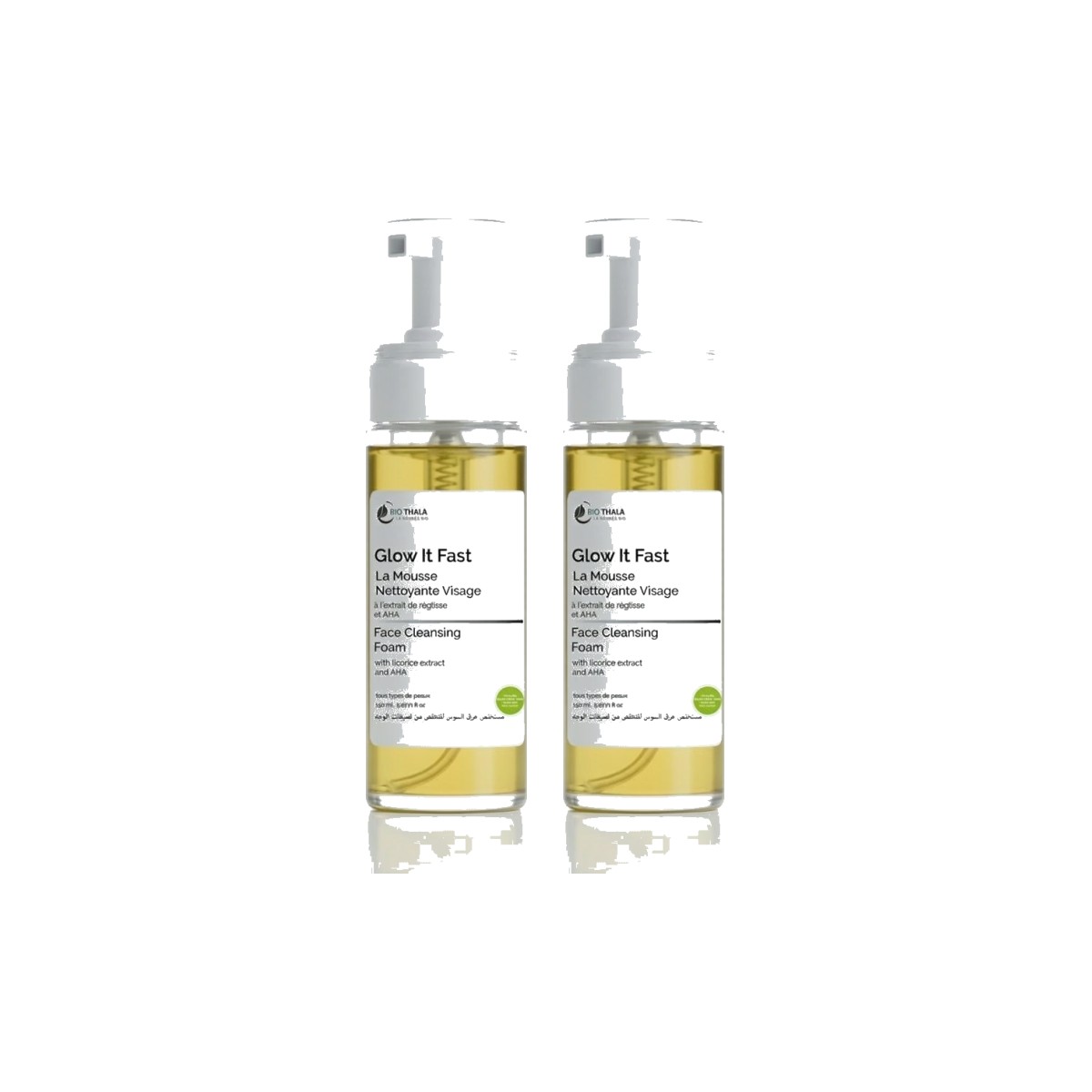 Duo Mousse Nettoyante AHA Glow It Fast (lot de 2)