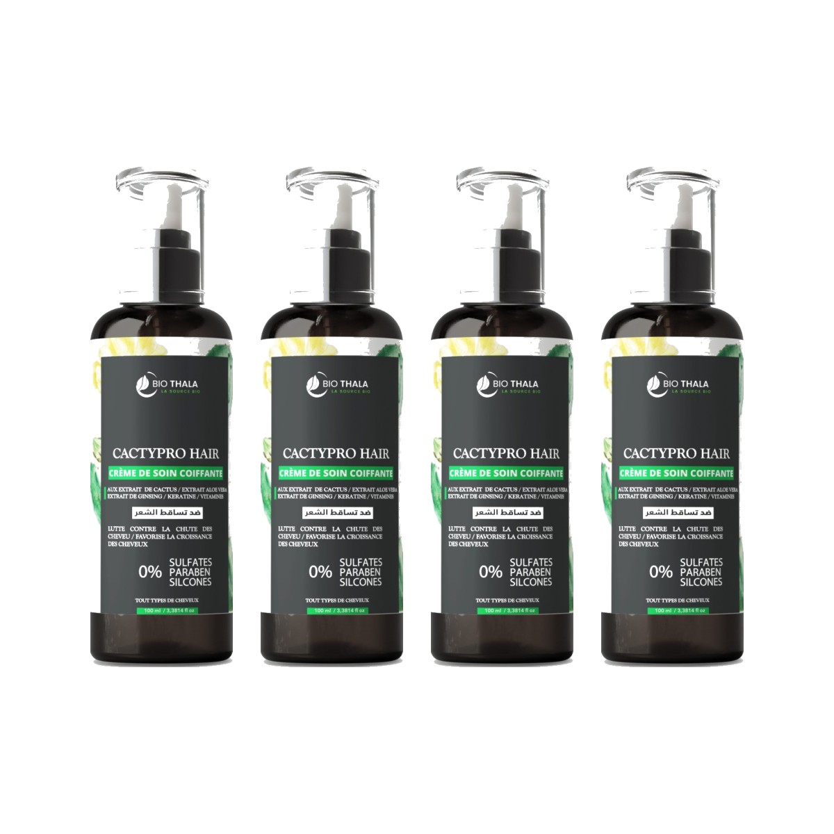 Pack Famille Crème Coiffante CACTYPRO’HAIR (lot de 4)