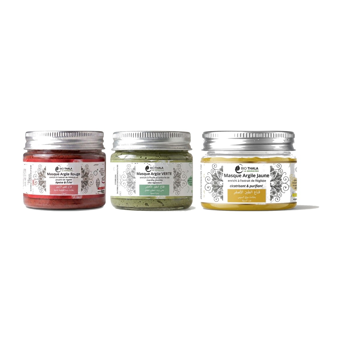 Trio Masques Argiles 30 ml